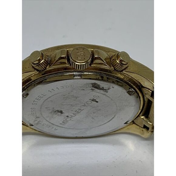 Michael Kors MK5466 Unisex Gold Stainless Steel Analog Dial Quartz Watch PB10 - Picture 6 of 8